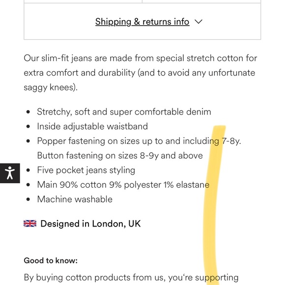 NWT Mini Boden Adventure-flex slim jeans size 12 years - Picture 3 of 3